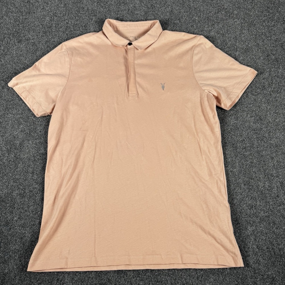 Allsaints Shirt Mens M Polo Golf Sport Performance Stretch Goat Casual